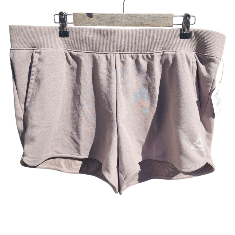 Reebok Studio Relaxed Shorts Driftwood Brown XXL REW253SH03013 NWT